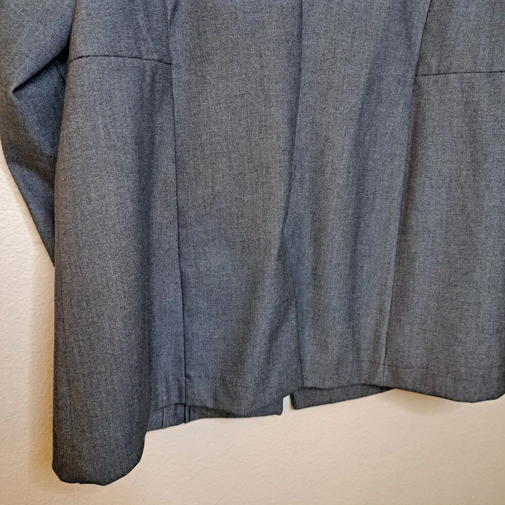 Torrid Women Long Line Blazer Gray Size Plus 0 Buttons Long Sleeve - Picture 10 of 11